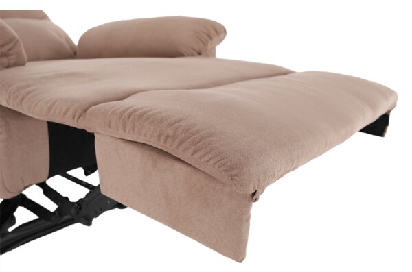 KONDELA Fotoliu de masaj, reglabil, material textil grej TAUPE, LAMBERT