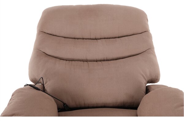 KONDELA Fotoliu de masaj, reglabil, material textil grej TAUPE, LAMBERT