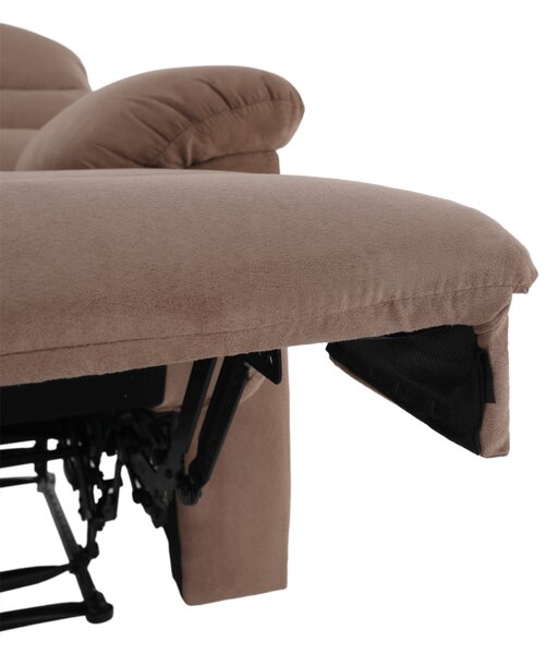 KONDELA Fotoliu de masaj, reglabil, material textil grej TAUPE, LAMBERT