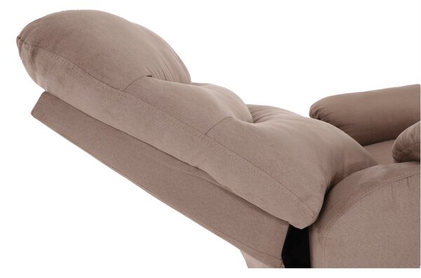 KONDELA Fotoliu de masaj, reglabil, material textil grej TAUPE, LAMBERT