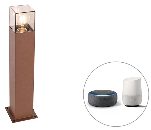 Lampă de exterior inteligentă cu stativ maro ruginit 50 cm inclusiv Wifi P45 - Denmark