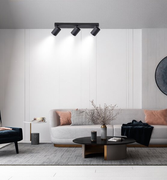 Light Prestige Snow lampă de tavan 3x50 W negru LP-731/3WBK