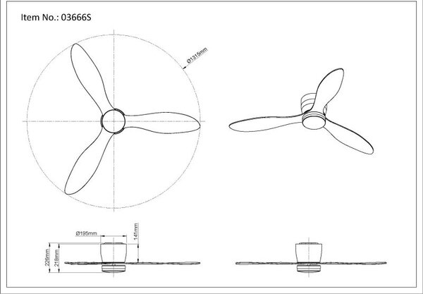 Globo Lighting Armando lampă-ventilator de tavan 1x20 W maro 03666H