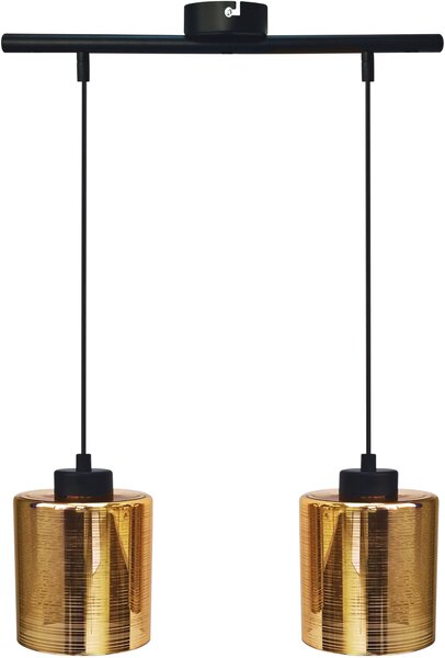 Candellux Cox lampă suspendată 2x60 W negru 32-59352