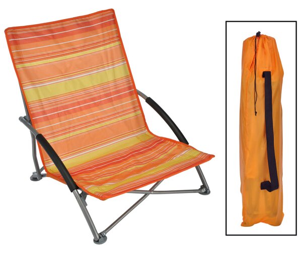 HI Scaun de plajă pliant, portocaliu, 65 x 55 x 25/65 cm 62196