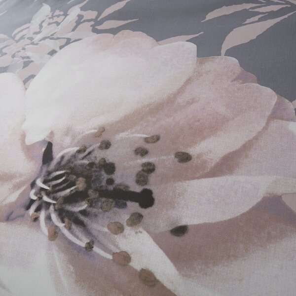 Lenjerie de past Catherine Lansfield Dramatic Floral, 200 x 200 cm, gri