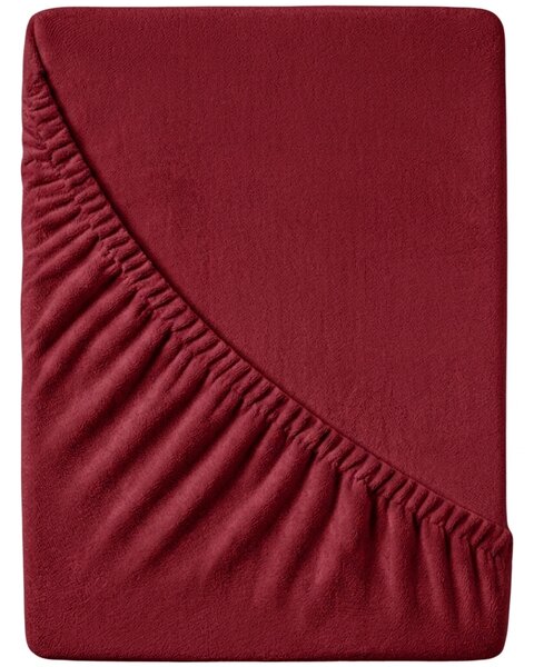 Cearsaf Frotir cu elastic EXCLUSIVE 180 x 200 cm visiniu