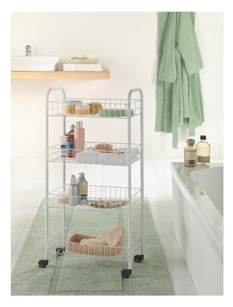 Raft mobil din metal alb 41x84 cm Pisa - Metaltex