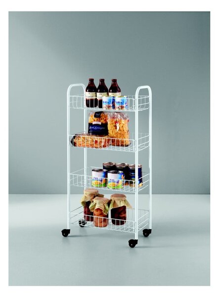 Raft mobil din metal alb 41x84 cm Pisa - Metaltex
