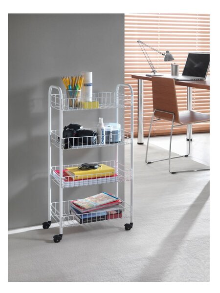 Raft mobil din metal alb 41x84 cm Pisa - Metaltex