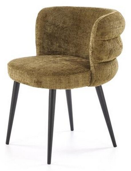 Scaun K575, verde olive - Cremona 38, stofa catifelata/otel, 62x64x79 cm