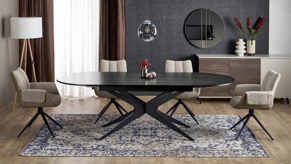 Masa extensibila SANDRO, negru, 180/240x100x76 cm