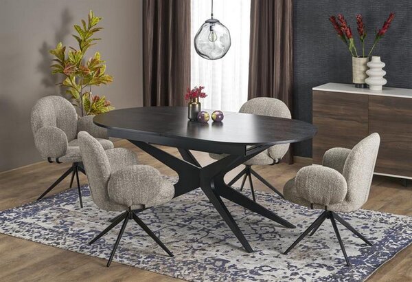 Masa extensibila SANDRO, negru, 180/240x100x76 cm
