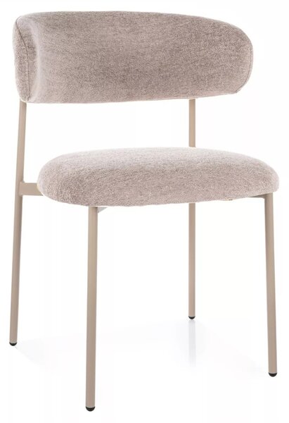 Scaun ELTON, bej - Brego 34, stofa clasica/metal, 56x46x80 cm