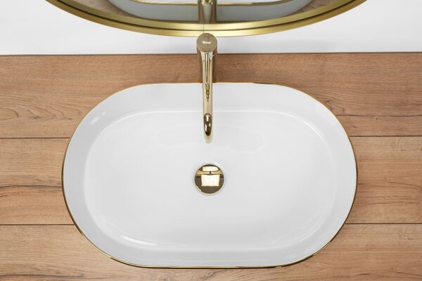Lavoar pe blat Rea Nadia White Gold Edge