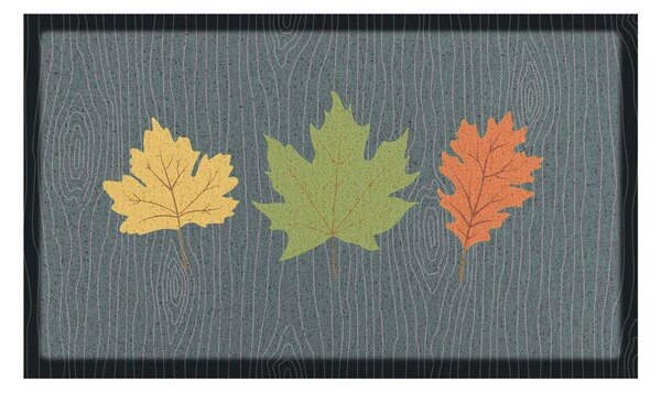 Covoraș de intrare 40x70 cm Autumn Leaves on Green – Artsy Doormats