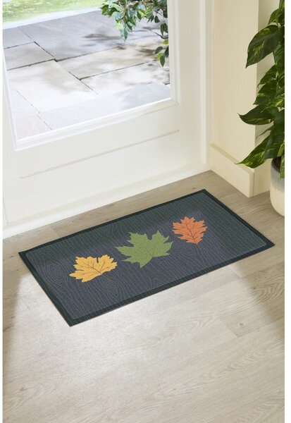 Covoraș de intrare 40x70 cm Autumn Leaves on Green – Artsy Doormats