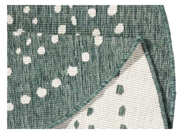 Covor reversibil pentru exterior NORTHRUGS Bali, Ø 140 cm, verde
