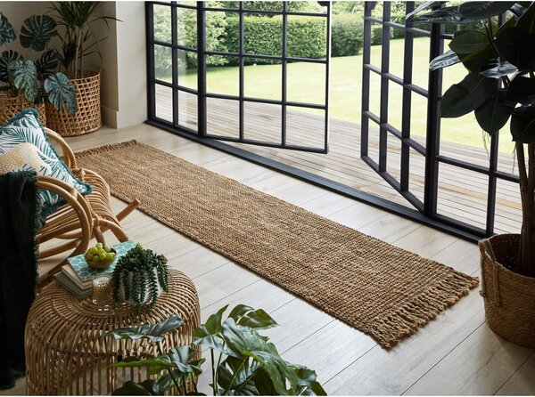 Covor din iută Flair Rugs Jute, 60 x 230 cm, maro