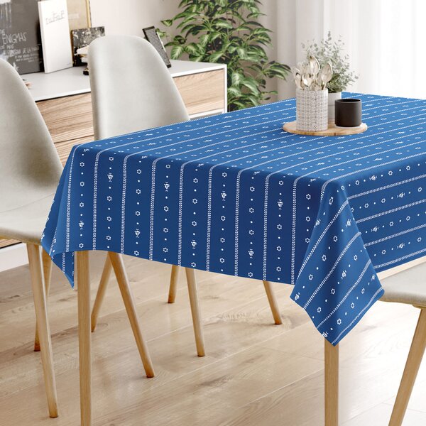 Goldea față de masă 100% bumbac - folclor albastru 80 x 80 cm