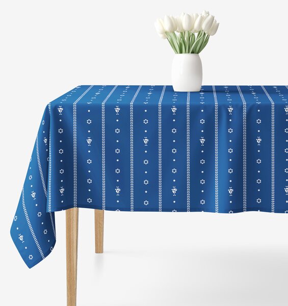 Goldea față de masă 100% bumbac - folclor albastru 80 x 80 cm