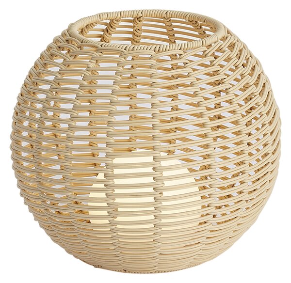Lampă de masă de exterior gri-maroniu 30 cm, cu LED reîncărcabilă cu USB-C IP44 - Oli