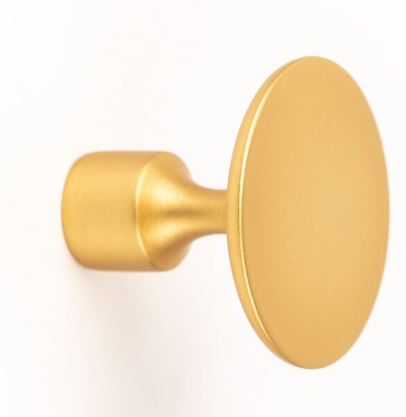 Buton pentru mobila Floid, finisaj auriu periat, D:34,8 mm