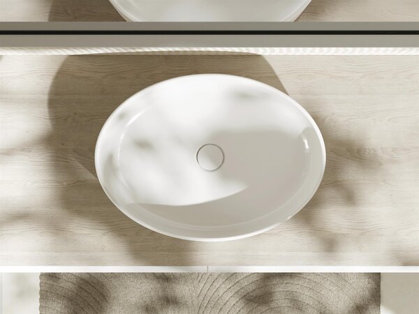 Hansgrohe Xuniva D lavoar 55x40 cm ovale de blat alb mat 60165450