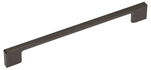 Maner pentru mobila Uzo, finisaj crom negru GT, L:224 mm