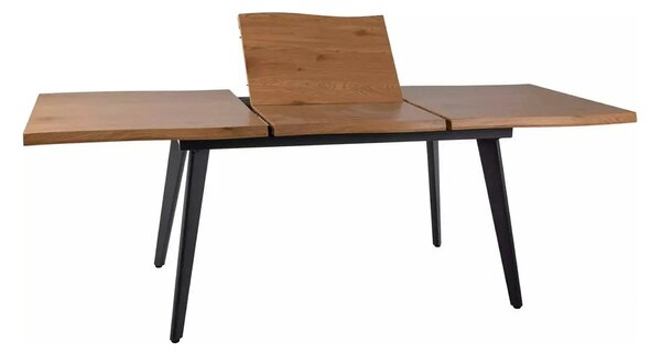 Masa extensibila FRESNO, stejar/negru, 150/210x90x76 cm