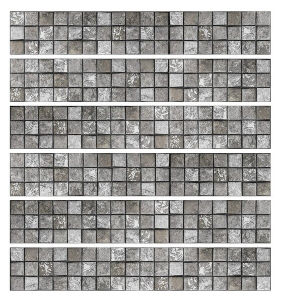Set 6 autocolante de perete Ambiance Friezes Tiles Stone, 5 x 30 cm