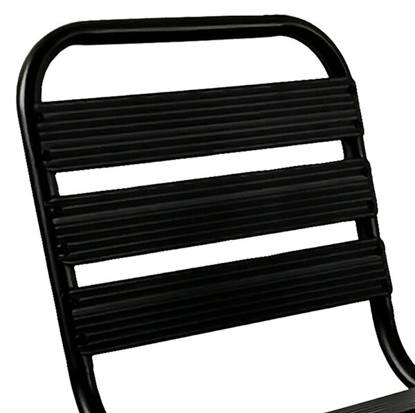 Scaun de exterior , Model Sussie, culoare negru, metal si aluminiu, 45x62x76 cm
