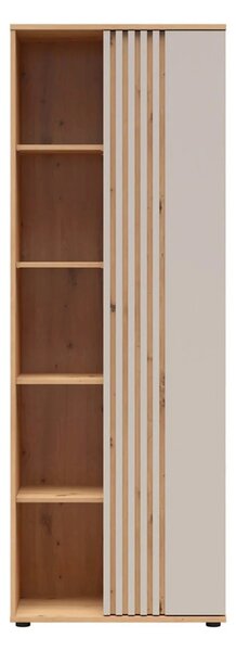 Biblioteca 5 rafturi BREVAS, PAL, stejar artisan/casmir, 70×40×195.6 cm