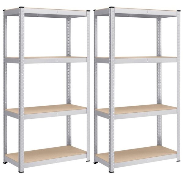 Set 2 Rafturi metalice, Songmics, Negru, 520 kg 40 x 80 x 160 cm