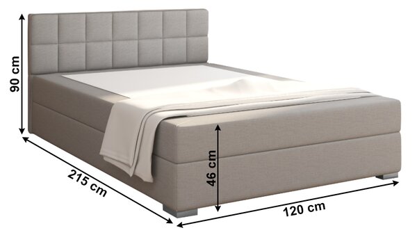 KONDELA Pat tip BOXSPRING 120x200, taupe gri-maro, FERATA TV KOMFORT