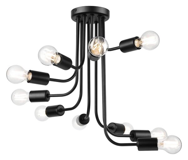 Lustră aplicată TRINITY 10xE27/15W/230V negru