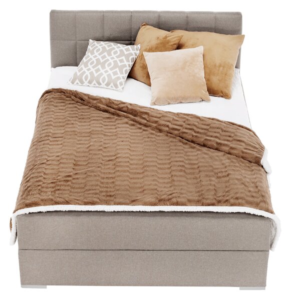 KONDELA Pat tip BOXSPRING 120x200, taupe gri-maro, FERATA TV KOMFORT
