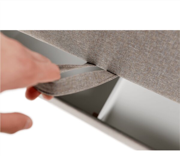 KONDELA Pat tip BOXSPRING 180x200, taupe gri-maro, FERATA TV KOMFORT