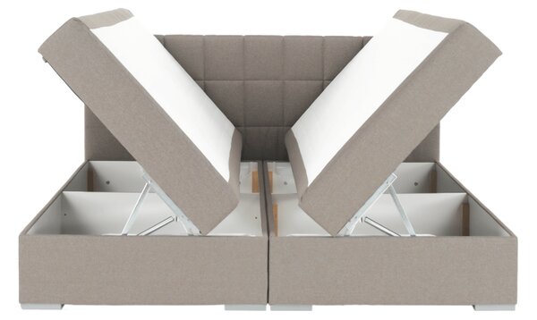 KONDELA Pat tip BOXSPRING 180x200, taupe gri-maro, FERATA TV KOMFORT
