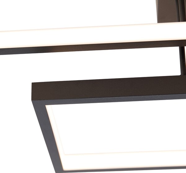Plafoniera neagra cu LED integrat, cu dimmer in 3 trepte, cu 4 lumini - Lejo