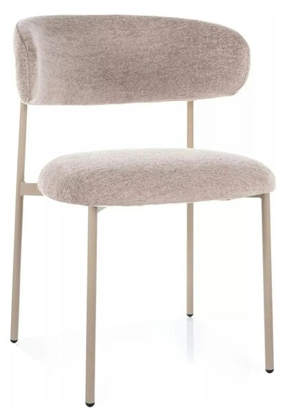Scaun ELTON, bej - Brego 34, stofa clasica/metal, 56x46x80 cm