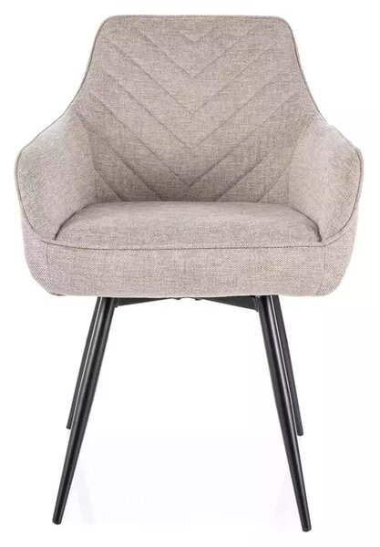 Scaun SERVIO, bej deschis - Brego 31, stofa clasica/metal, 55x58x88 cm
