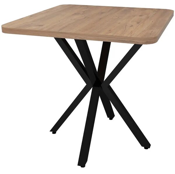 Masa de bucatarie din MDF patrat, texturata, Homs 80x80X75 cm