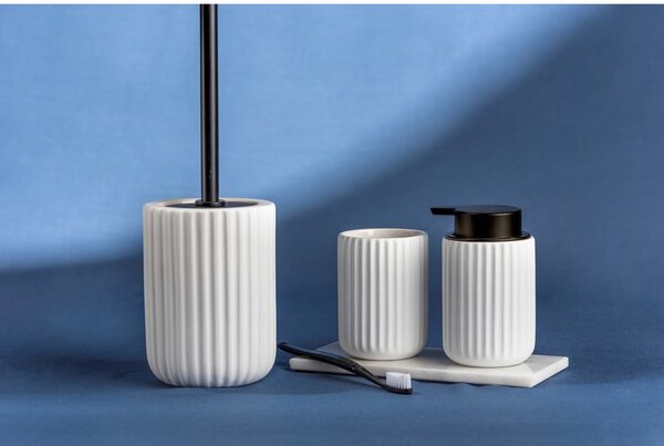 Dozator din ceramică pentru săpun Wenko Belluno, alb - negru