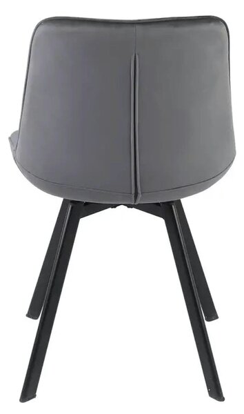 Scaun MONTI, gri - Bluvel 14, stofa catifelata/metal, 51x60x88 cm