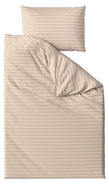 Lenjerie de pat hoteliera din microfibra JASMINE bej - dunga 2 cm Dimensiunile lenjeriei: 70 x 90 cm | 140 x 200 cm
