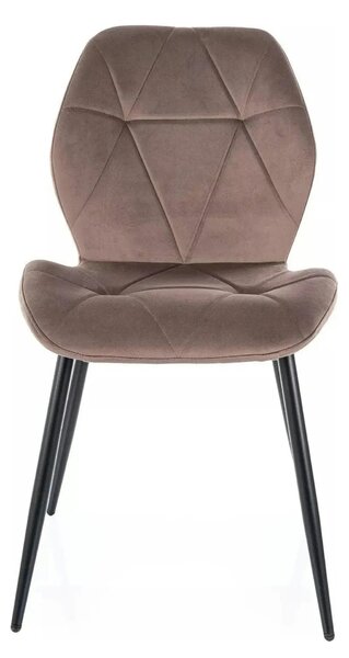 Scaun RICK, cappuccino - Bluvel 38, stofa catifelata/metal, 48x56x86 c