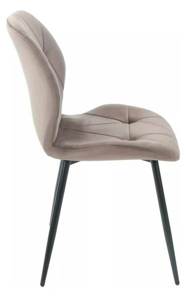 Scaun RICK, cappuccino - Bluvel 38, stofa catifelata/metal, 48x56x86 c