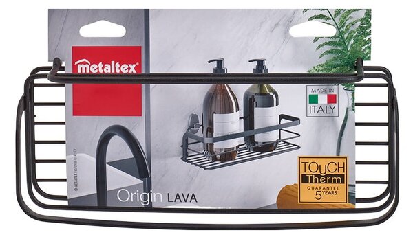 Raft pentru baie Metaltex Origin Lava, negru