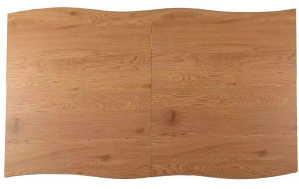 Masa extensibila FRESNO, stejar/negru, 120/180x80x76 cm